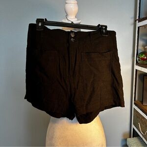 Z Supply High Waist Black Shorts